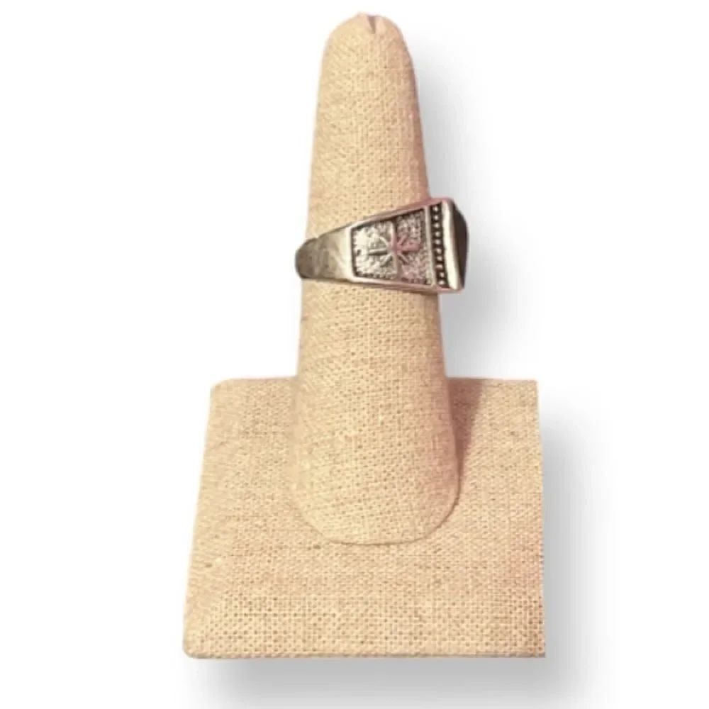 🤯5/$25🤯 Square Amethyst Silver Ring - Picture 2 of 5